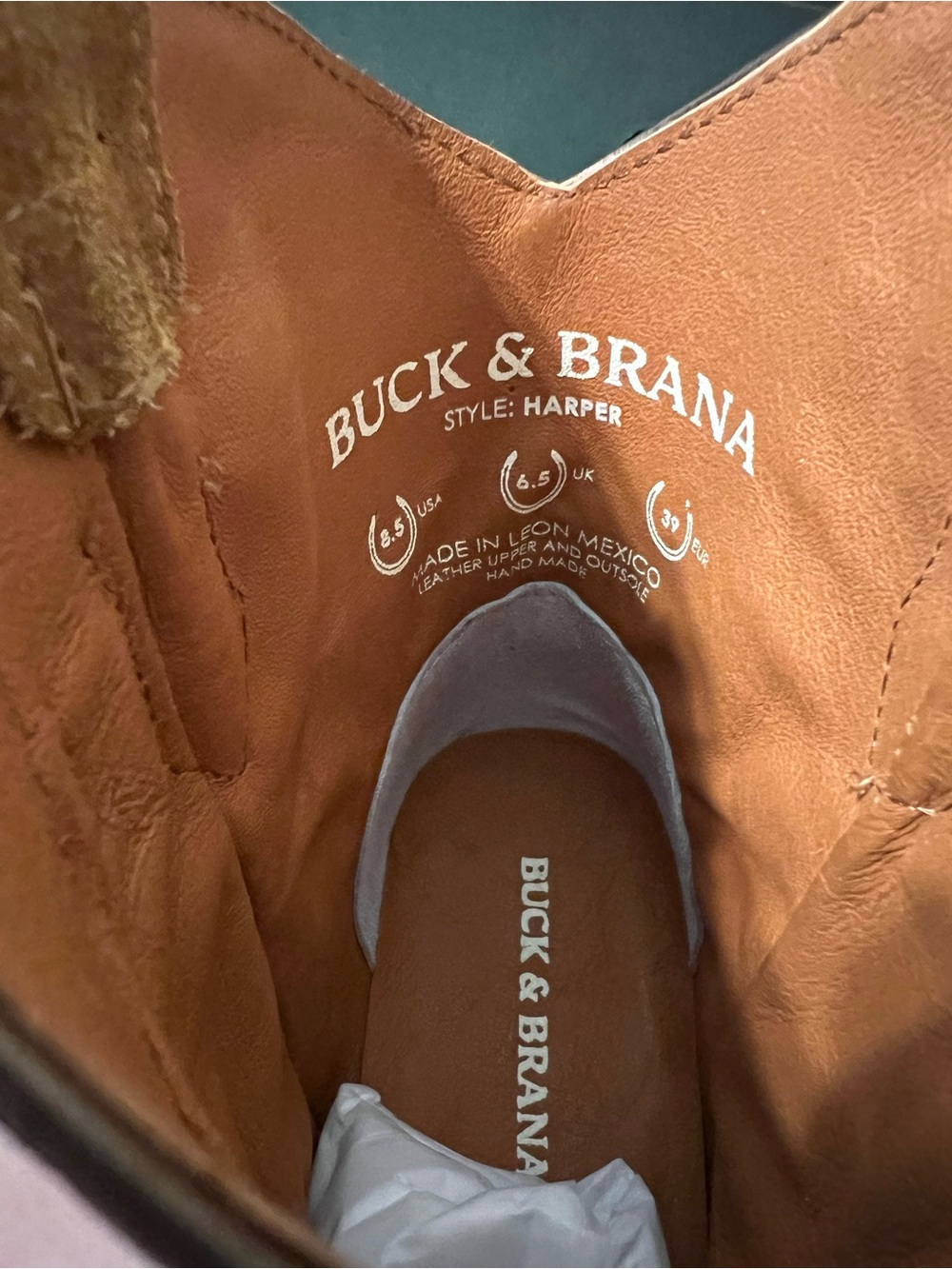 Buck & Brana Women’s Harper Old Gold Western Ankle Booties Size 8.5 - Picture 10 of 10